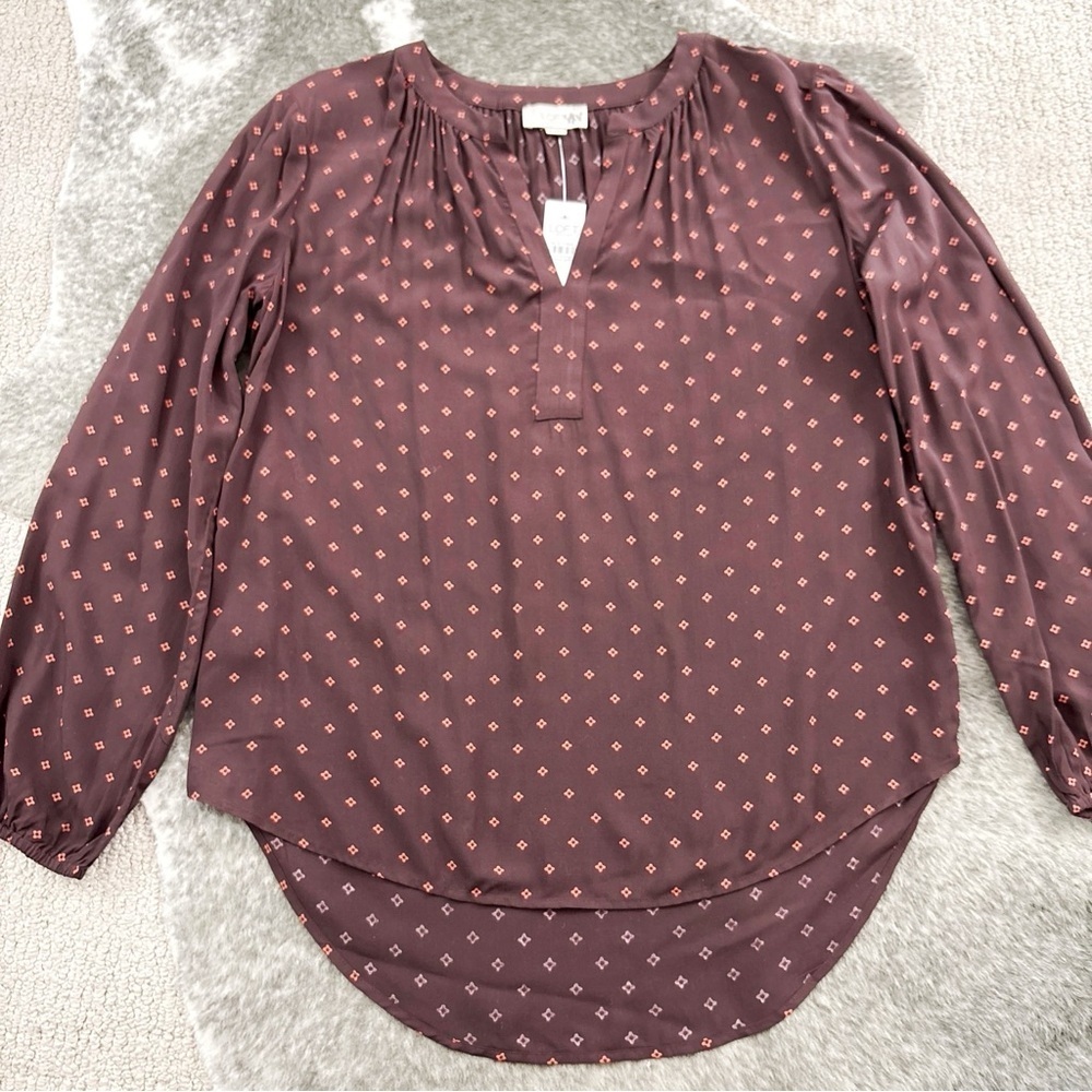 NWT LOFT Popover Blouse - Picture 4 of 9